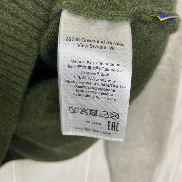 Fjallraven Re-Wool View Sweater Women's XS Mountain Landscape Knit - Picture 4 of 6